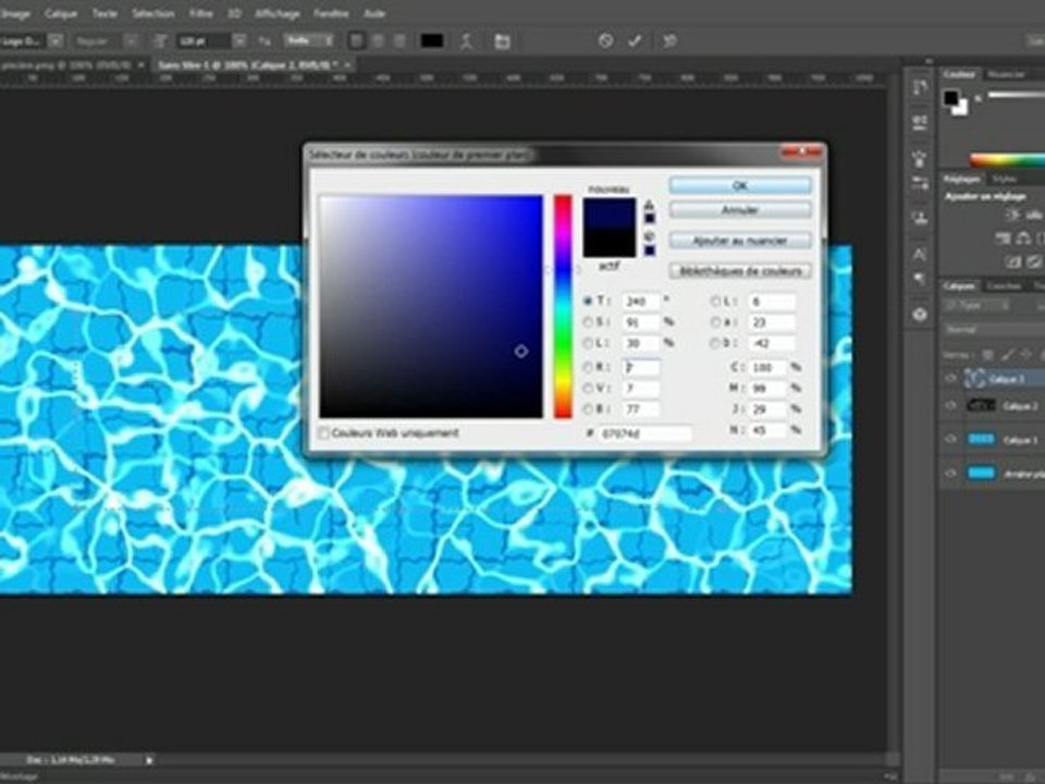 Tutoriel créer un fond piscine sur PS6