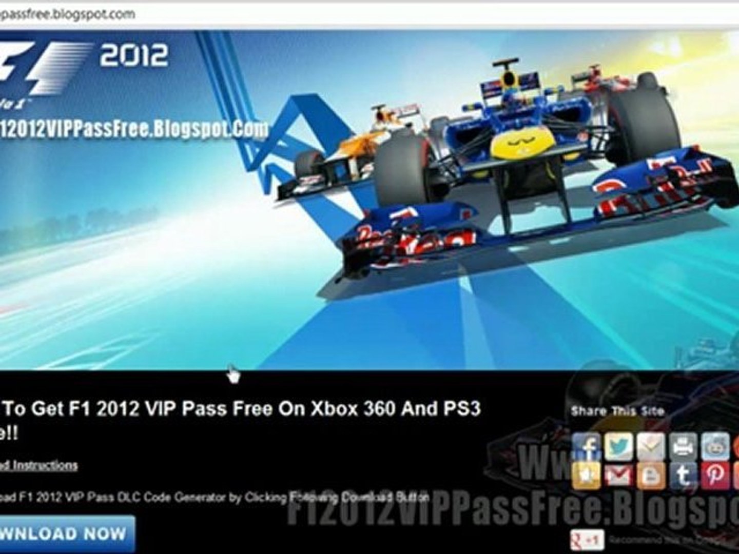 F1 2012 VIP Pass Code Free - Xbox 360 PS3 - video Dailymotion