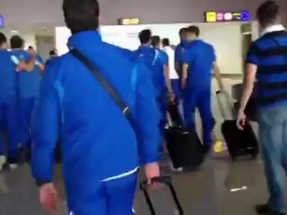 Άφιξη της εθνικής στη Μπρατισλάβα