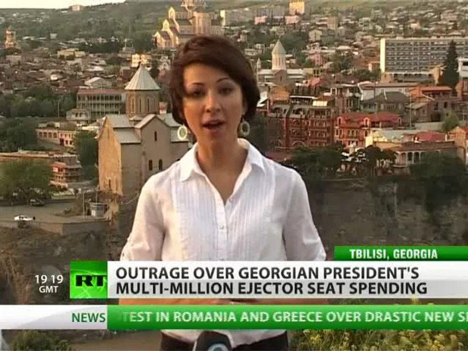 Georgian prez sets $7 million ejection seat on private Bombardier jet