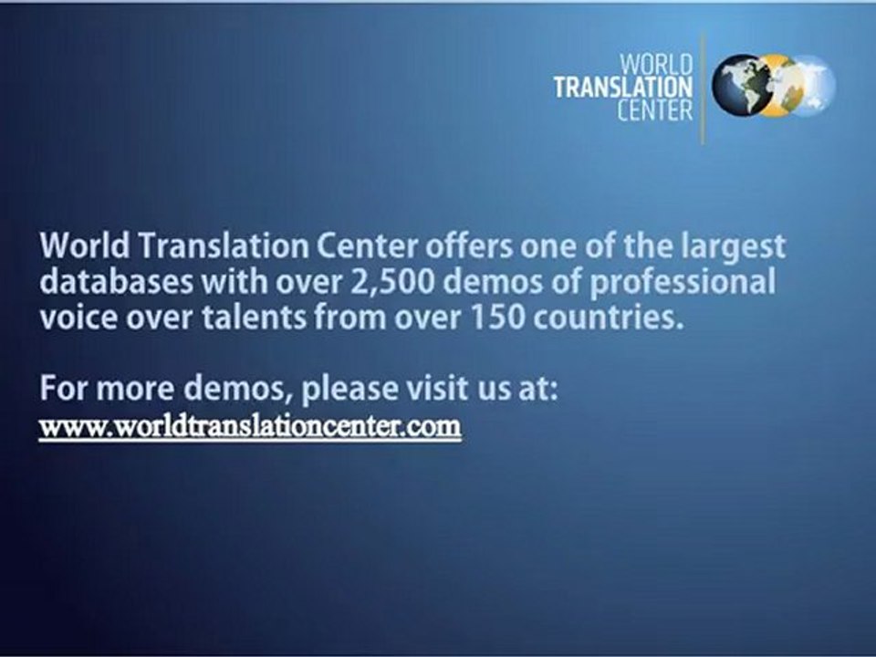 English Translation Voice Over Examples
