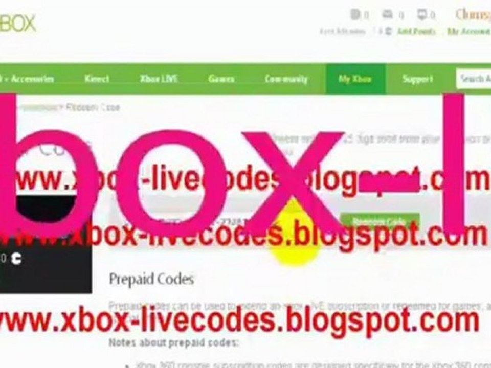 Free XBOX Live Codes - XBOX Live Gold Codes - Daily Updated XBOX 360 Codes