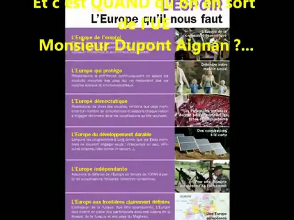 "Un Dupont peut en cacher un autre"_Nicolas Dupont Aignan au Forum dmocratique du 8 Octobre 2012  Paris