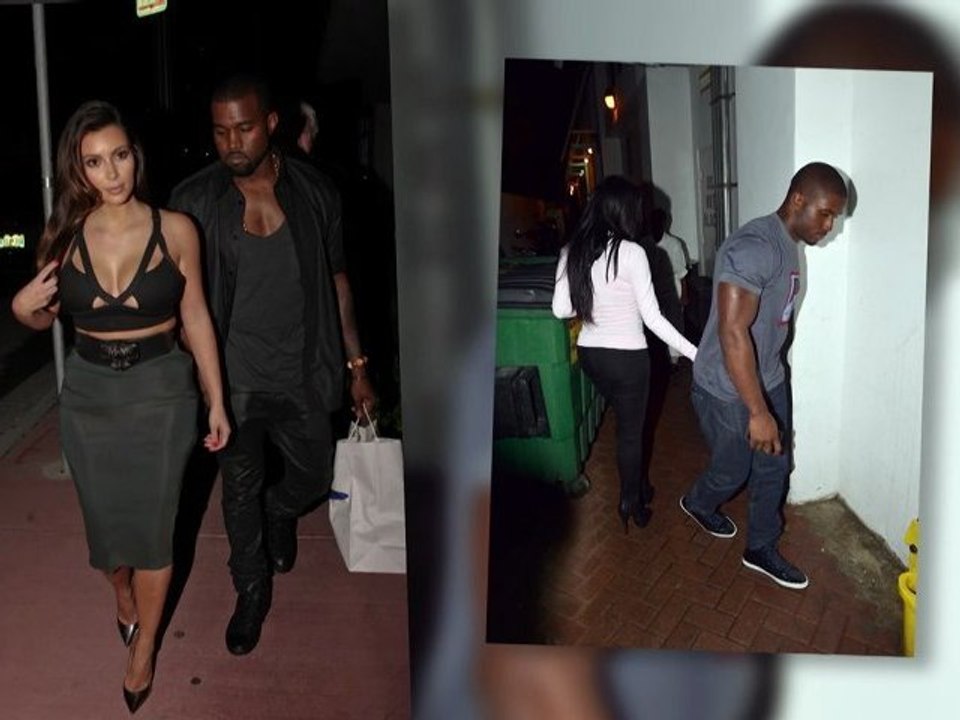 Kim Kardashian and Kanye West Bump into Reggie Bush and His Girlfriend