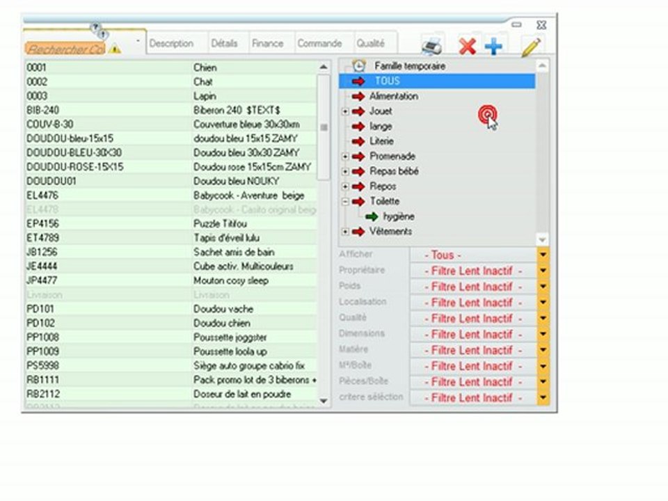 Dictionnaire - Optimizze: Recherche par référence fournisseur - ERP - v16