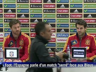Foot: les Espagnols prêts pour un "match serré" face à la France