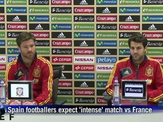 Spanish footballers ready for tough match vs France