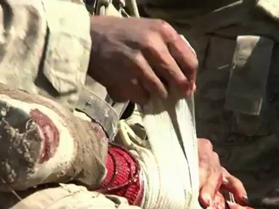 Saving Private Ryan Thomas after Afghan IED strike