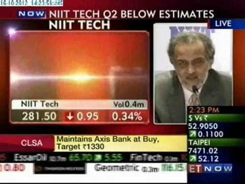 ET Now : NIIT Tech Q2 below estimates