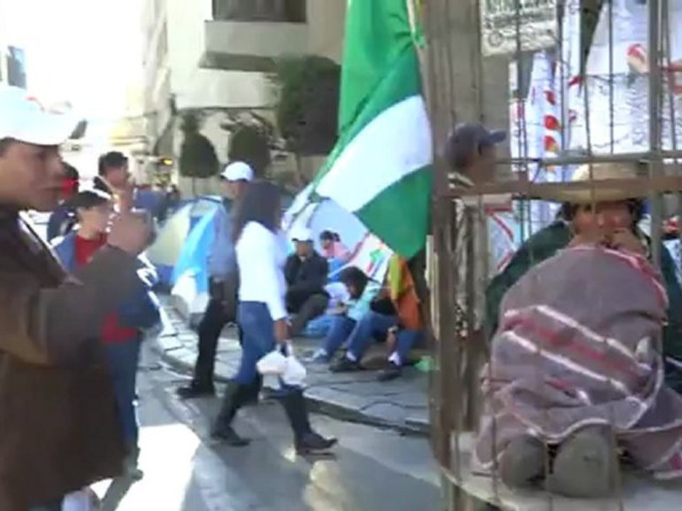 BOLIVIE- La Paz: Manifestation des Indiens, tension dans la Paz