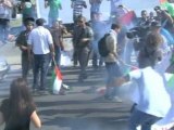 Palestinians protest settler attacks on olive groves