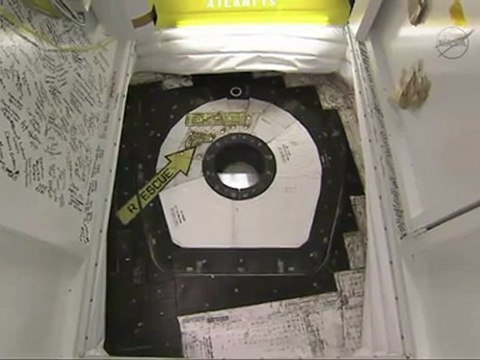 Shuttle Atlantis' Crew Hatch Closed for Final Time