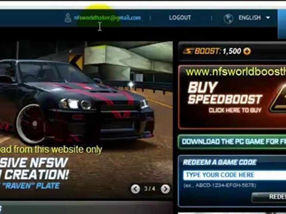 NFS World Boost Hack 2012