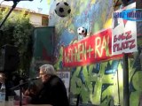 Kabarettist Dieter Hildebrandt live vom Bolzplatz Corneliusstraße zum Thema Fußball