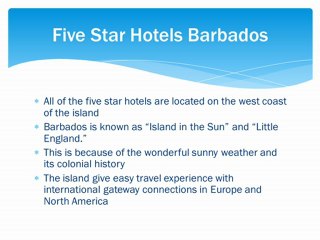 5 Star Hotels Barbados