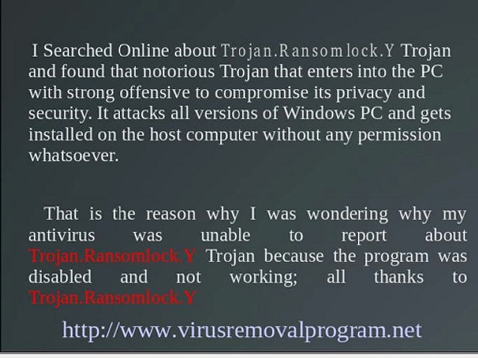 Delete Trojan.Ransomlock.Y: Learn The Easy Way To Remove Trojan.Ransomlock.Y