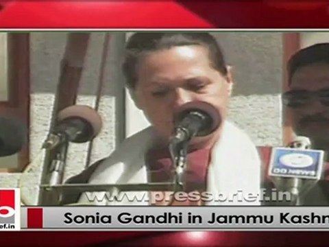 Sonia Gandhi: Congress committed for more development in Kashmir
