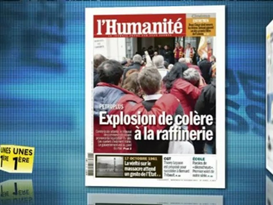 Revue de presse Unes 1ère - La Revue de Presse du 17/10/2012