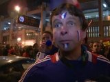 Foot: match nul pour la France, les supporters français heureux