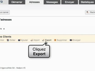Exporter un Carnet d'Adresses - Formation Mailpro V5