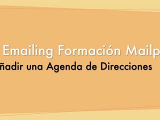 Añadir una Agenda de Direcciones - Formación Mailpro V5