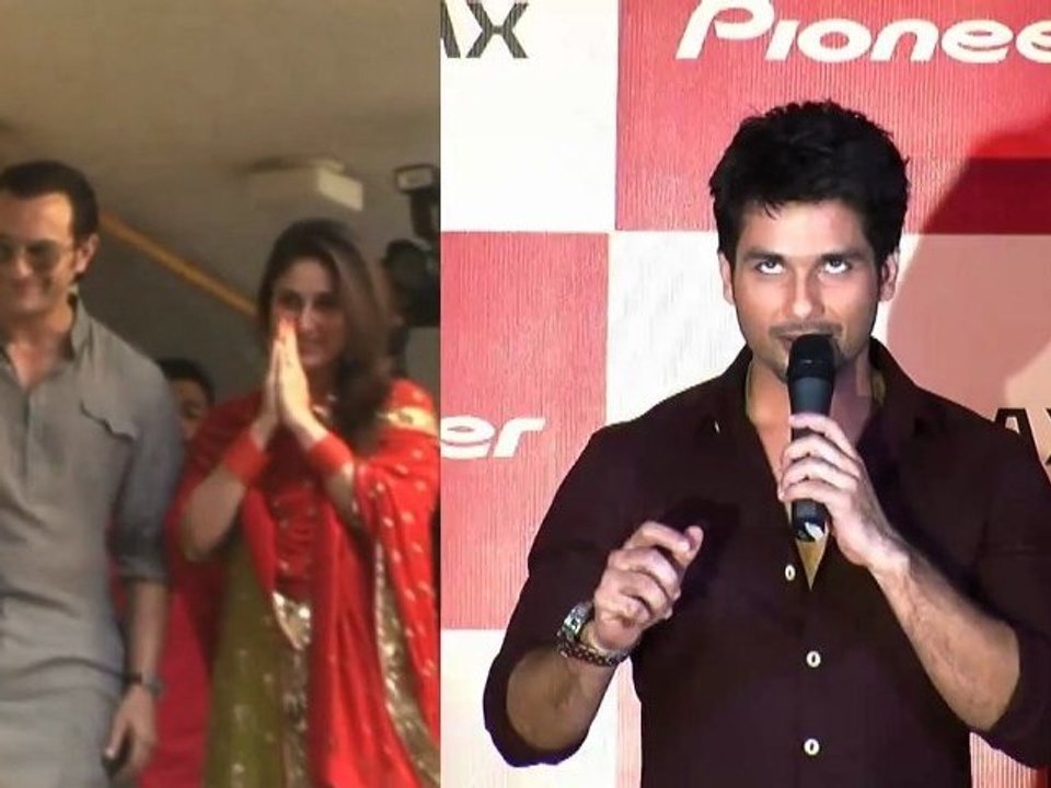 Shahid Kapoor Happy About Kareena Kapoor's Wedding  - Bollywood Gossip [HD]