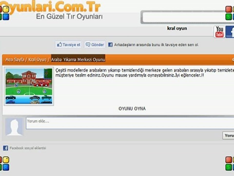 Araba Yıkama Merkezi Oyunu