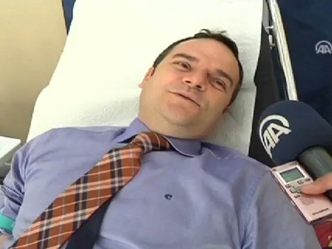 AA personelinden kan bağışı