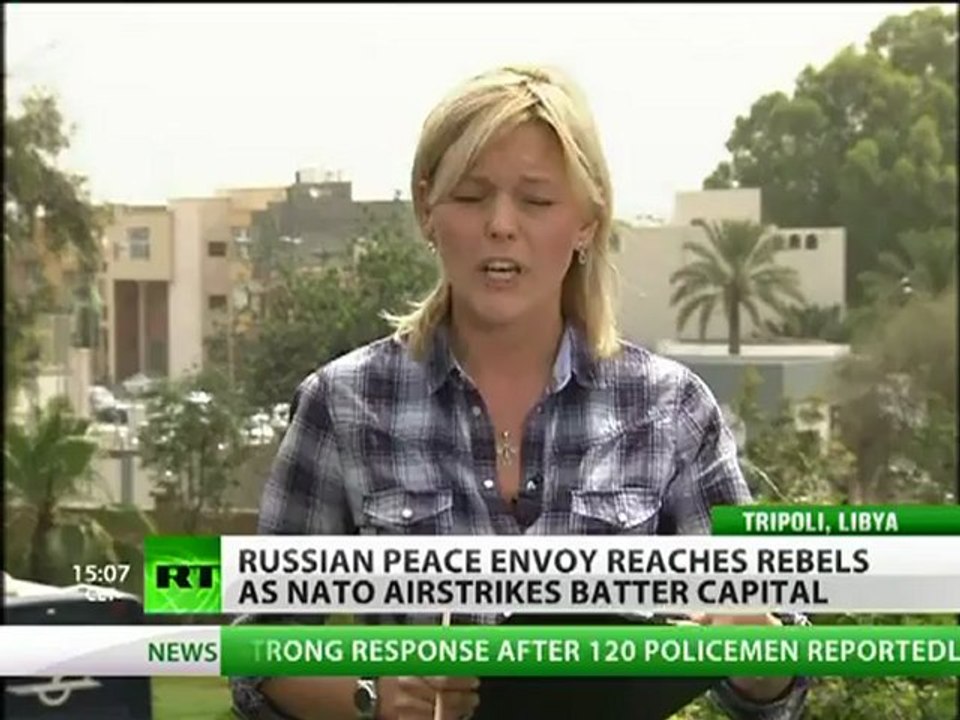 Russian peace envoy reaches rebels amid NATO haviest Tripoli bombing