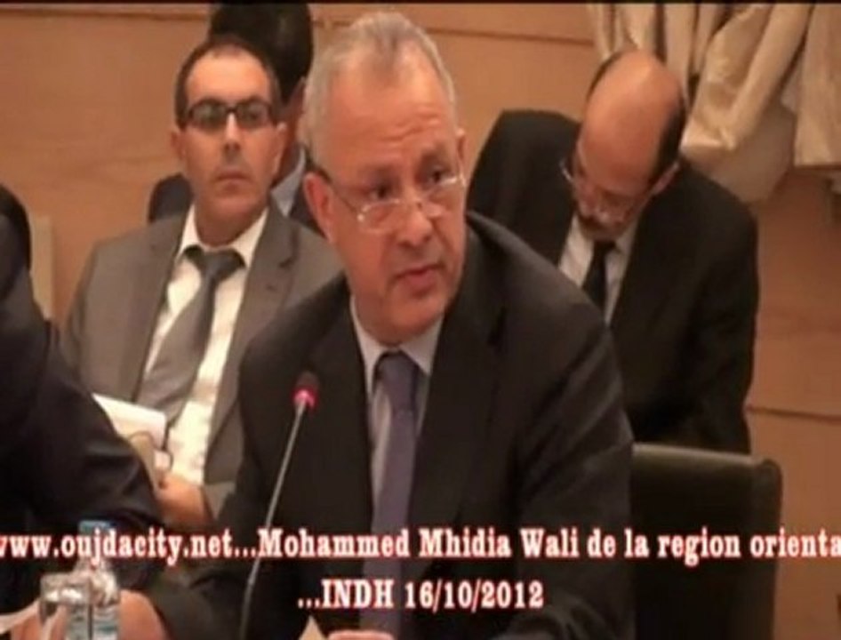 كلمة محمد مهيدية والي الجهة الشرقية  عامل عمالة وجدة انكاد خلال اللقاء التواصلي حول  دراسة مشاريع المبادرة الوطنية للتنمية البشرية  برسم 2012