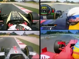 2012 - Spanish GP Lap Comparison #kimi hamilton alonso vettel