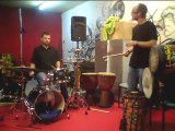 Julien Charnet Yann Djokovic : African percussion and Drums Jam Session#2
