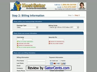 Hostgator Domain Registration Coupon - Code: GATORCENTS