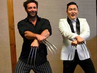 Hugh Jackman Does 'Gangnam Style' with Psy! - Hollywood News [HD]