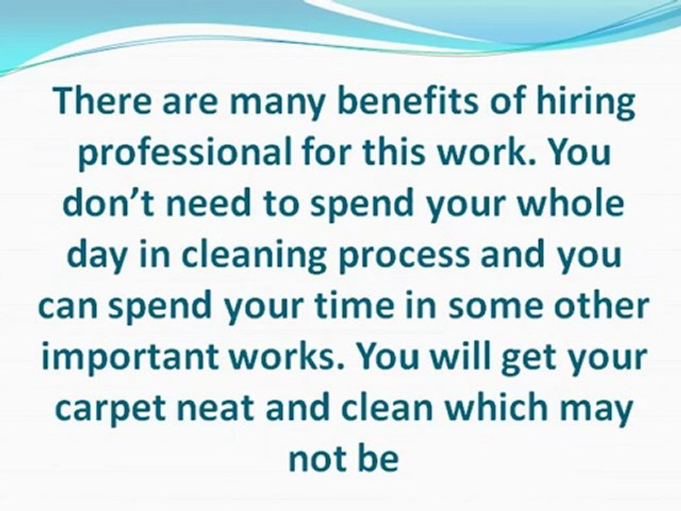 Various services Offered by Carpet Cleaning Companies