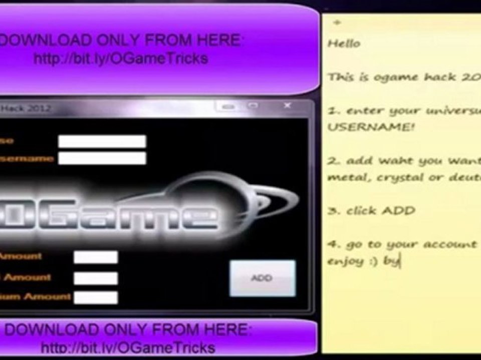 OGame Cheats - Recourses Hack [FREE Download] - October 2012 Update