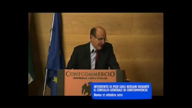 Bersani - Il commercio non è stato mai snobbato dal Pd (17.10.12)