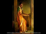 Indian Girl, Tamil Women, Indian Cultural Dress Paintings By: S.Ilayaraja