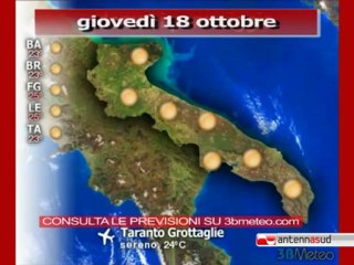 Previsioni del tempo, giovedì 18 ottobre