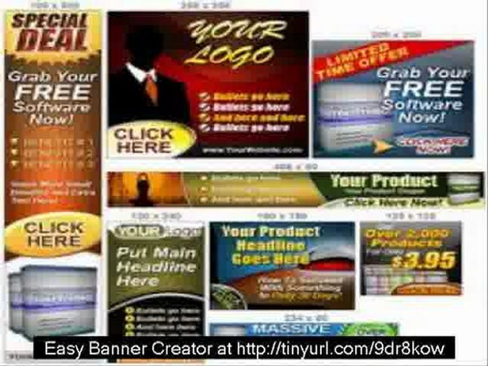 Easy Banner Creator - Make Free Flash Web Logo Design - Ad Generator Animated Maker Software