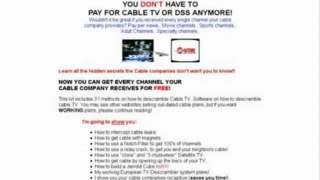 Cable Descramblers Plans Get Free Cable