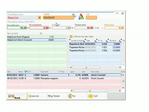 Stocks - Optimizze: Consulter la liste des lots - ERP - v16