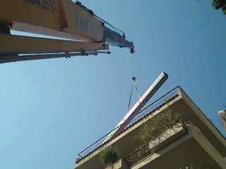 Τοποθετηση σωληνες αλουμινιου με γερανο 6944355797 γερανοι θεσσαλονικη