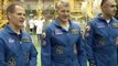 [ISS] Final Fit Checks for Astronauts in Soyuz TMA-06M Ahead of Launch