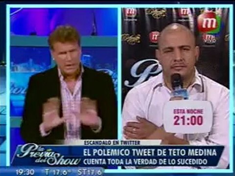 Pronto.com.ar Teto Medina tuvo su descargo en 'La Previa del Show'