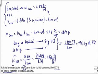 Quimica 1º bachillerato disoluciones ejercicio 10