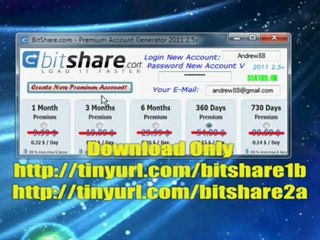 BitShare Premium Account Generator - FREE Download - October 2012 Update