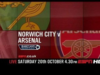 Norwich City vs. Arsenal Live Stream Online 20-10-2012