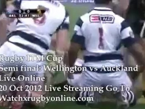 Rugby ITM Cup Semifinal Wellington vs Auckland Live Online Sat 20 Oct