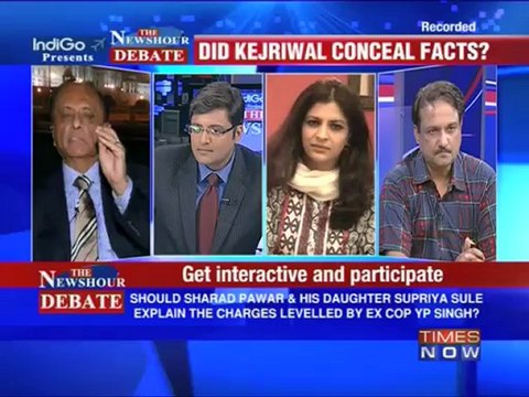 The Newshour Debate - Ex Cop targets Kejriwal (Part 1 of 2)